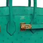 Hermès 2019 Birkin 25 Vert Verone Ostrich Gold Hardware