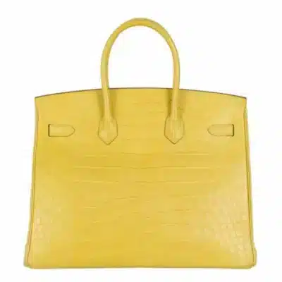 Hermès Birkin 35 Mimosa Matte Alligator Mississippiensis Palladium Hardware