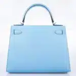 Hermès Kelly 28 Sellier Bleu Celeste Epsom Palladium Hardware Quality Rep