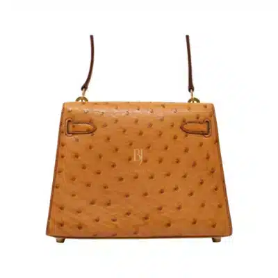 Hermès Mini Kelly 20 Cognac Ostrich Gold Hardware Replica Quality