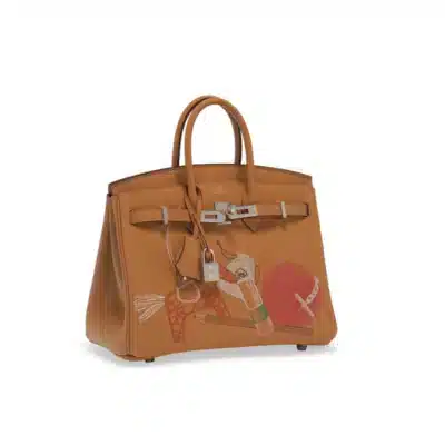 Hermès Rare Collectible Birkin 25 Biscuit Swift In & Out Palladium Hardware Affordable