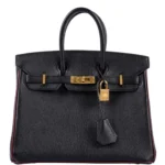 Hermès HSS Birkin 25 Black and Rouge H Chevre Gold Hardware Quality Replica