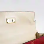 Hermès Vintage 1994 Kelly 32 Sellier Rouge Vif/Parchemin/Bleu Marine Box Calf Gold Hardware