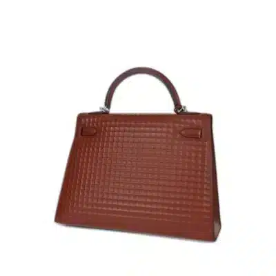 Hermès 2003 Kelly 32 Sellier Wine Red Calf Palladium Hardware handbag dupes