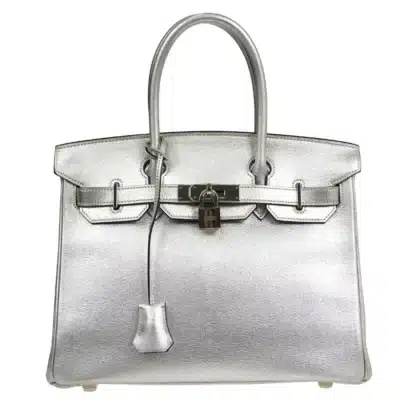 Hermès Limited Edition 2004 Athens Olympic Limited Edition Birkin 30 Silver Chevre Palladium Hardware