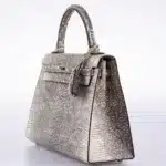 Hermès 2010 Kelly 25 Sellier Ombre Lizard Palladium Hardware