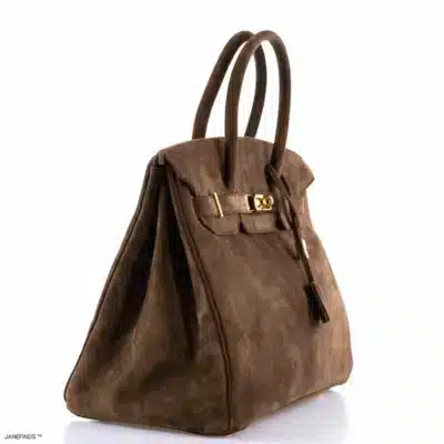 Hermès 2011 Birkin 35 Chocolate Veau Doblis Suede Gold Hardware