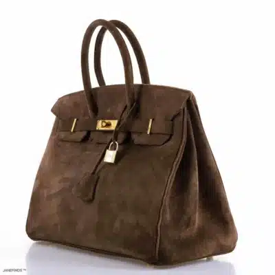 Hermès 2011 Birkin 35 Chocolate Veau Doblis Suede Gold Hardware