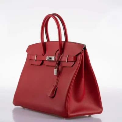 Hermès 2013 Birkin 35 Rouge Vif Epsom Palladium Hardware Quality Rep