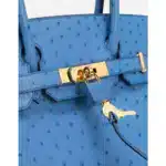 Hermès Rare Collectible 2016 Birkin 30 Mykonos Ostrich Palladium Hardware