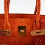 Hermès 2016 Birkin 30 Tangerine Ostrich Gold Hardware