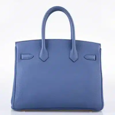 Hermès 2018 Birkin 30 Blue Brighton Togo Gold Hardware Lushentic Bags