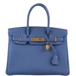 Hermès 2018 Birkin 30 Blue Brighton Togo Gold Hardware Lushentic Bags