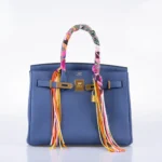 Hermès 2018 Birkin 30 Blue Brighton Togo Gold Hardware Lushentic Bags