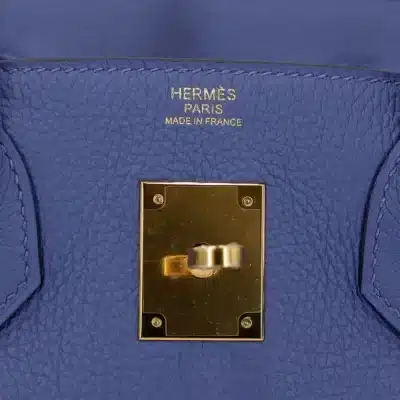 Hermès 2018 Birkin 30 Blue Brighton Togo logo