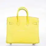 Hermès 2018 Birkin 25 Lime Yellow Matte Alligator Palladium Hardware