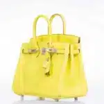 Hermès 2018 Birkin 25 Lime Yellow Matte Alligator Palladium Hardware