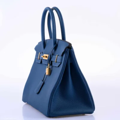 Hermès 2019 Birkin 30 Deep Blue Togo Gold Hardware