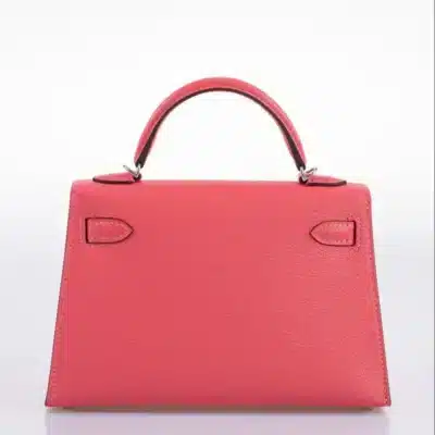 Hermès 2019 Mini Kelly 20 II Sellier Rose Lipstick Chevre Palladium Hardware