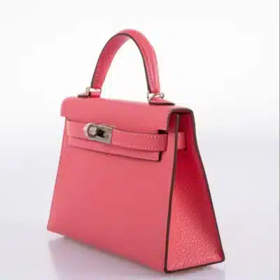 Hermès 2019 Mini Kelly 20 II Sellier Rose Lipstick Chevre Palladium Hardware