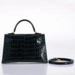 Hermès 2019 Mini Kelly 20 II Sellier Vert Cypress Shiny Alligator Mississippiensis Gold Hardware Affordable designer bag dupes