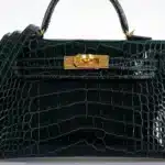 Hermès 2019 Mini Kelly 20 II Sellier Vert Cypress Shiny Alligator Mississippiensis Gold Hardware Affordable designer bag dupes