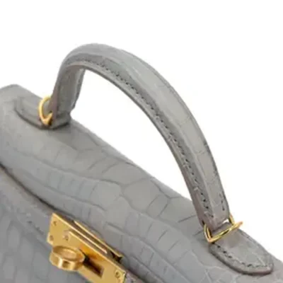 Hermès 2019 Mini Kelly II Gris Perle Matte Alligator Mississippiensis Gold Hardware