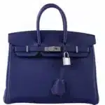 Hermès 2020 Birkin 25 Blue Encre and Orange Togo Palladium Hardware  Replica luxury handbags