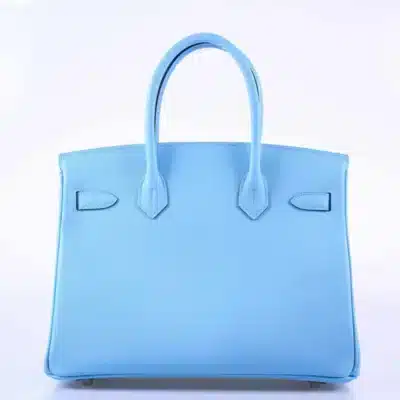 Hermès 2020 Birkin 30 Blue Celeste Epsom Palladium Hardware Replica luxury handbag