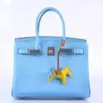 Hermès 2020 Birkin 30 Blue Celeste Epsom Palladium Hardware Replica luxury handbag