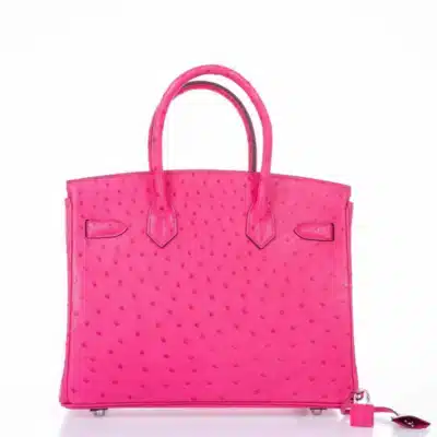 Hermès 2020 Birkin 30 Rose Tyrien Ostrich Palladium Hardware