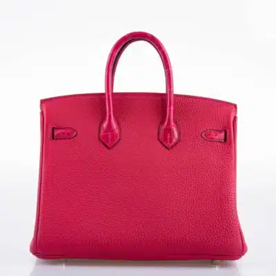 Hermès 2021 Birkin 25 Framboise Togo & Matte Alligator Mississippiensis Palladium Hardware