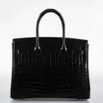 Hermès 2021 Birkin 30 Black Shiny Niloticus Crocodile Gold Hardware