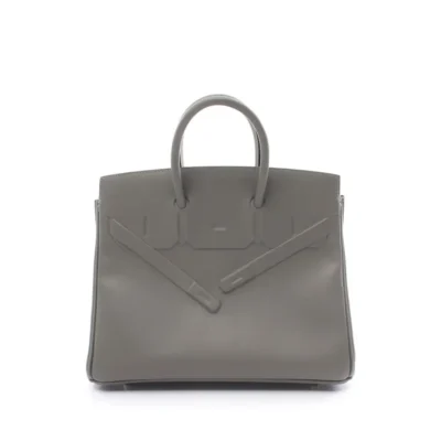 Hermès Rare Collectible 2023 Shadow Birkin 25 Grey Swift Silver Hardware