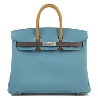 Hermès 2024 Birkin 25 Ecorce/Sesame/Bleu Jean Epsom Palladium Hardware