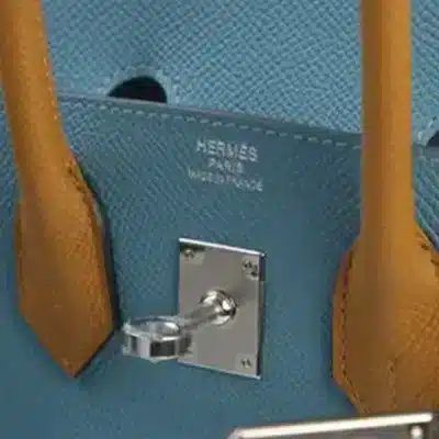 Hermès 2024 Birkin 25 Ecorce Sesame Bleu Jean Epsom logo1