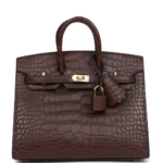 Hermès Birkin 20 Sellier Havane Matte Alligator Gold Hardware Best Lushentic Bags