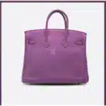 Hermès Kelly 35 Sellier Violet Shiny Porosus Crocodile Palladium Hardware Lushentic replica handbags