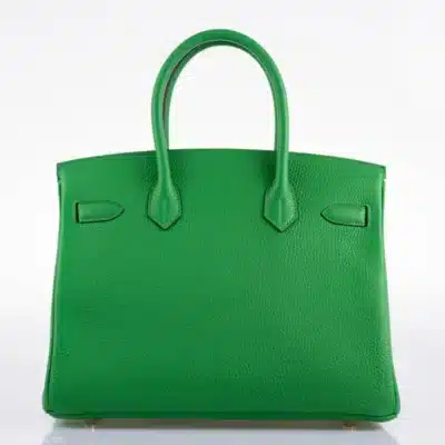 Hermès Birkin 25 Bambou (Bamboo) Green Togo Gold Hardware