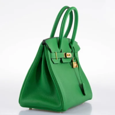 Hermès Birkin 25 Bambou (Bamboo) Green Togo Gold Hardware