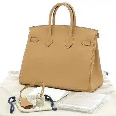 Hermès Birkin 25 Biscuit Swift Brushed Palladium Hardware