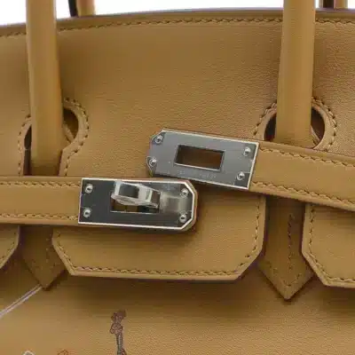 Hermès Birkin 25 Biscuit Swift Brushed Palladium Hardware