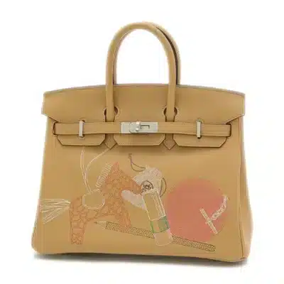 Hermès Birkin 25 Biscuit Swift Brushed Palladium Hardware