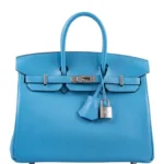 Hermès Birkin 25 Bleu Du Nord Swift Palladium Hardware Lushentic Grade Bags