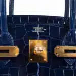 Hermès Birkin 25 Bleu Saphir Matte Alligator Mississippiensis Gold Hardware