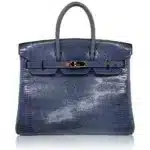 Hermès Birkin 25 Brighton Blue Niloticus Lizard Palladium Hardware replica handbags online