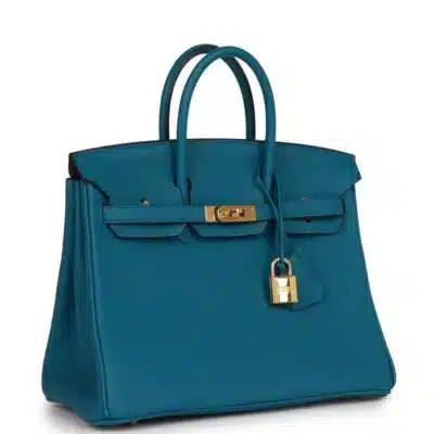 Hermès Birkin 25 Cobalt Togo Gold Hardware