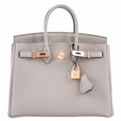 Hermès Birkin 25 Gris Asphalte Togo Rose Gold Hardware