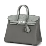 Hermès Birkin 25 Gris Meyer Togo and Gris Ciment Matte Alligator Mississippiensis Touch Palladium Hardware