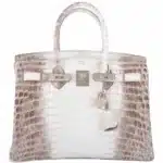 Hermès Rare Collectible Birkin 25 Himalayan White Crocodile Palladium Hardware